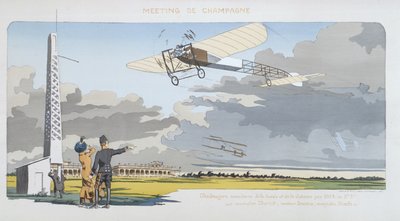Aviation Meeting at Champagne, published by Mabileau, Paris, 1910 by Marguerite Montaut